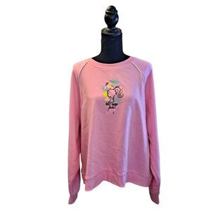 Barbie Women's Graphic Sweatshirt Size XL Pink Logo